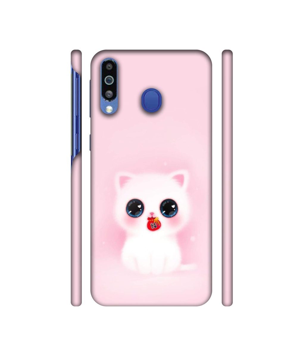 Amazon Brand - Solimo Designer Kitty 3D Printed Hard Back Case Mobile Cover for Samsung Galaxy M21