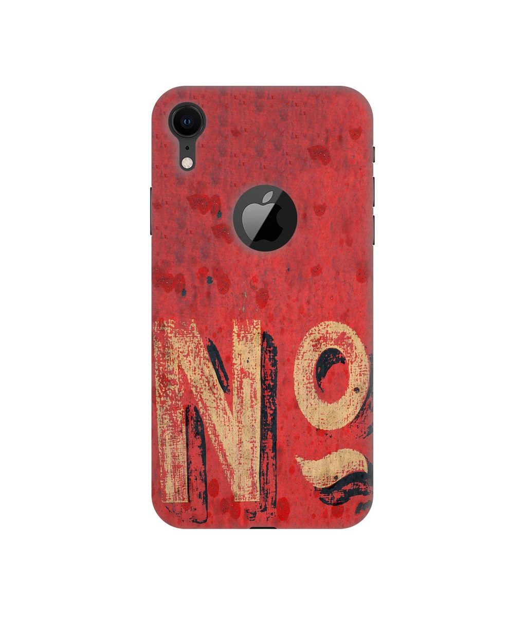 Amazon Brand - Solimo Designer No 3D Printed Hard Back Case Mobile Cover for Apple iPhone XR (Logo Cut)