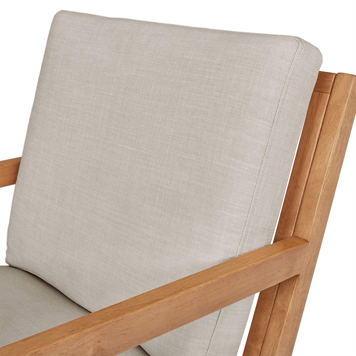 Amazon Brand – Stone & Beam Modern Hardwood Rocking Chair, 24.5"W, Light Gray