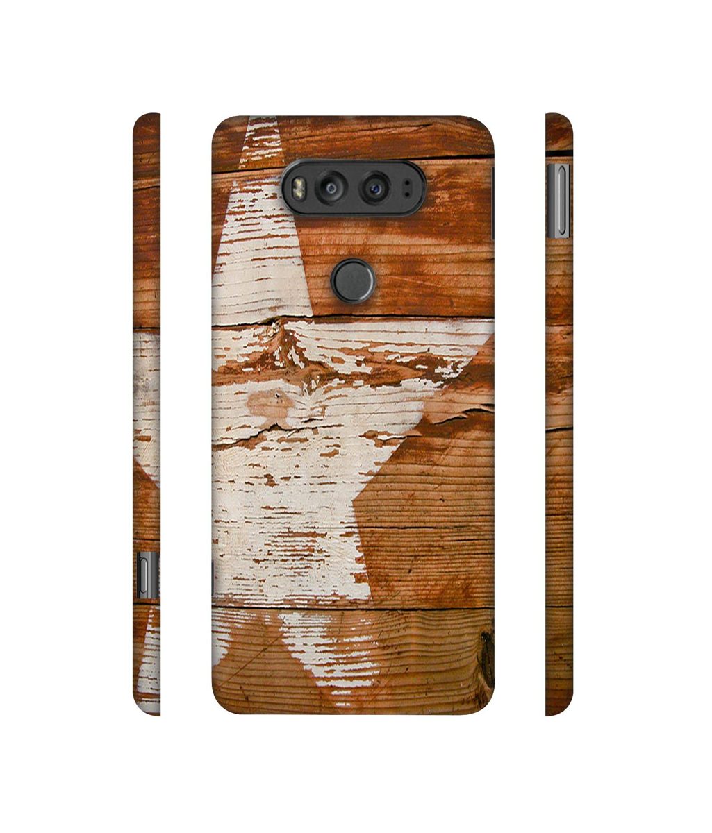 Amazon Brand - Solimo Designer Star Impression On Wood 3D Printed Hard Back Case Mobile Cover for LG V20