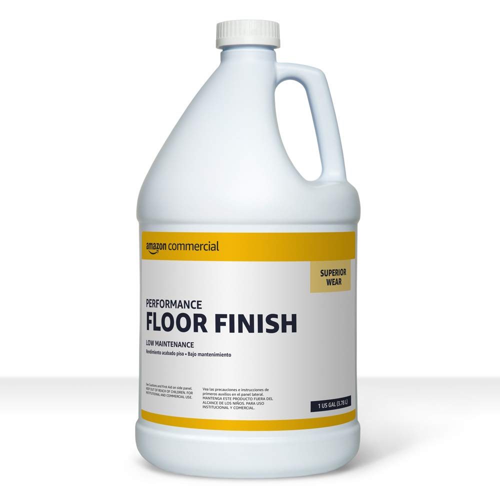AmazonCommercial Performance Low Maintenance Floor Finish, 1-Gallon, 4-Pack