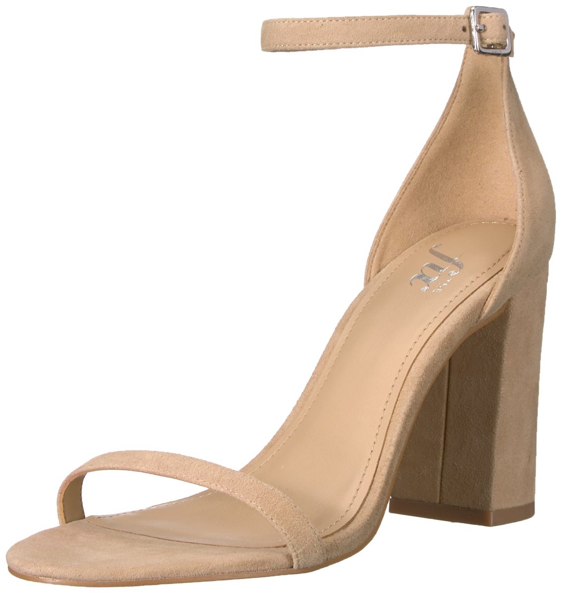 The Fix Gracie Block Heel Strappy Sandal Heeled, Dove Suede, 8 M US