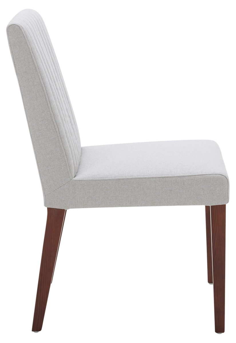 Amazon Brand – Rivet Contemporary Channel-Back Dining Chair, 35"H, Felt Gray, Set of 2