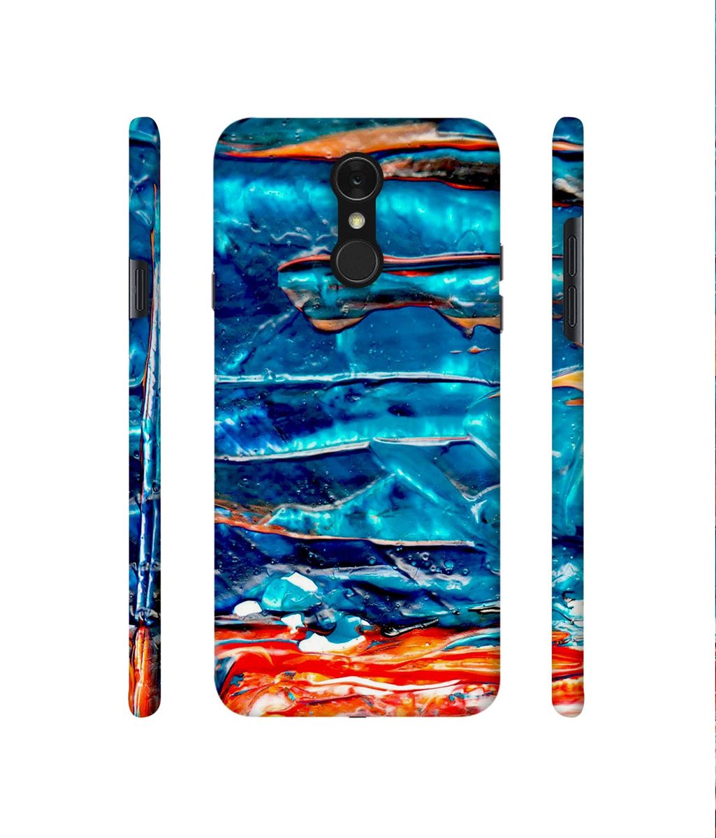 Amazon Brand - Solimo Designer Blue Oil Color 3D Printed Hard Back Case Mobile Cover for LG Q7