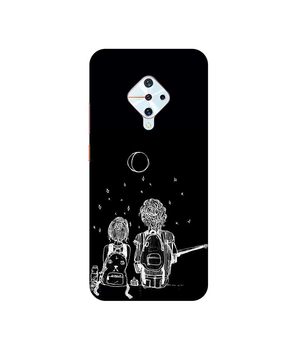 Amazon Brand - Solimo Designer Couples Sitting at Park 3D Printed Hard Back Case Mobile Cover for Vivo S1 Pro