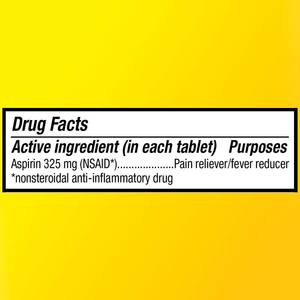 Basic Care Aspirin Regular Strength Tablets 325mg, 500 Count