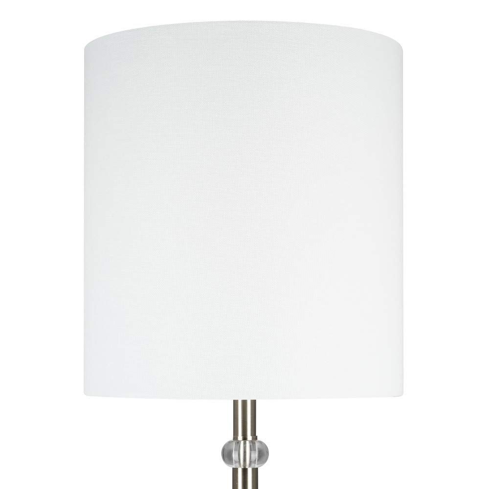 Amazon Brand – Ravenna Home Contemporary Metal Floor Lamp with Acrylic Ball Accents, LED Bulb Included, 60"H, Brushed Nickel