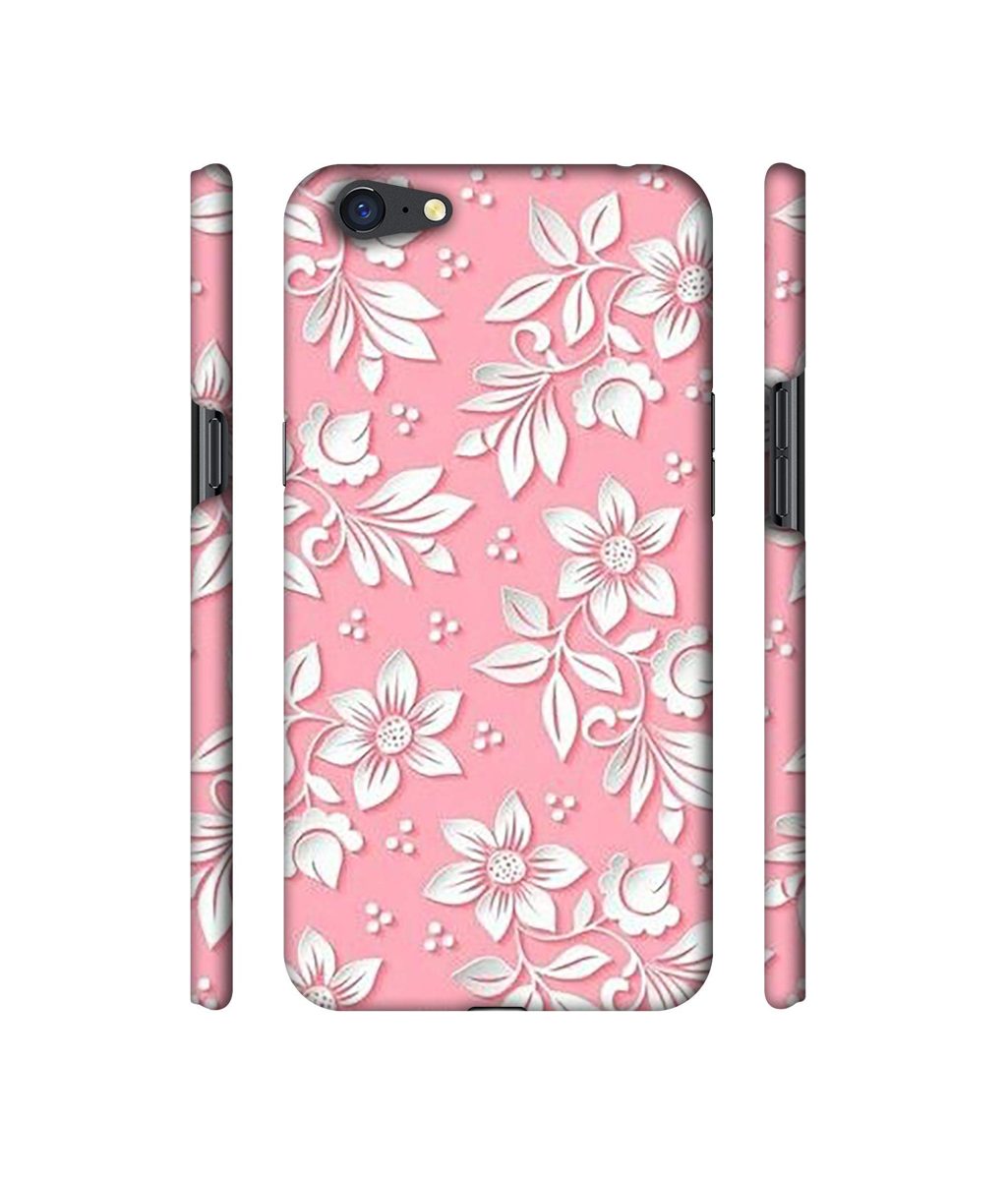 Amazon Brand - Solimo Designer White Flower Pattern 3D Printed Hard Back Case Mobile Cover for Oppo A71