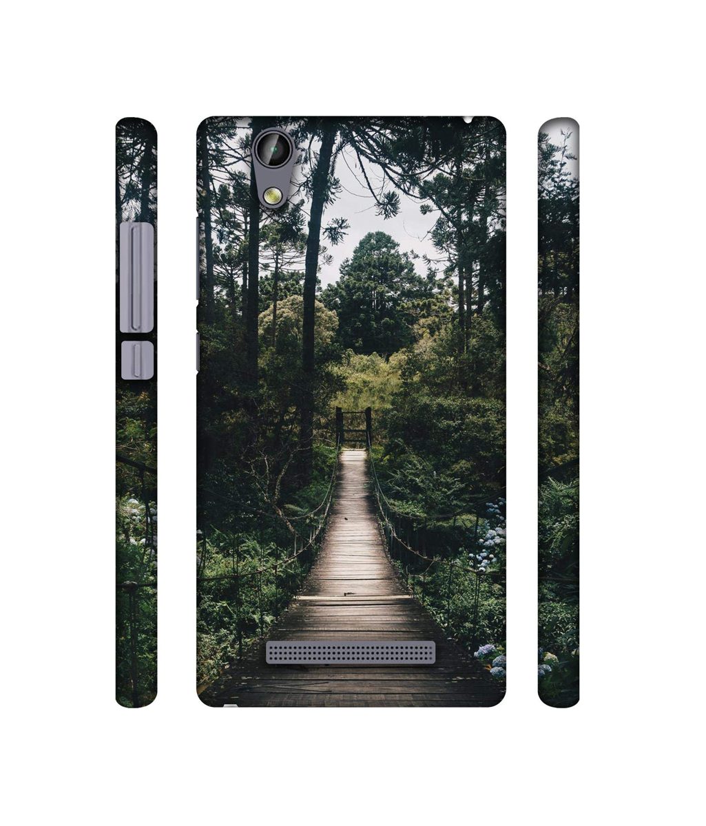 Amazon Brand - Solimo Designer Wooden Bridge 3D Printed Hard Back Case Mobile Cover for Gionee F103