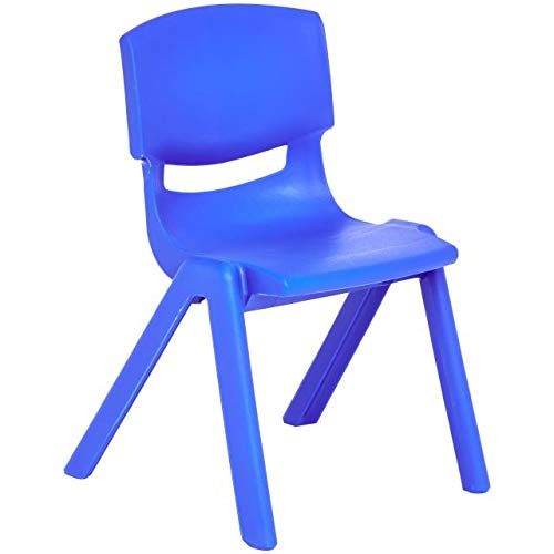 Amazonbasics 12" School Stack Resin Chair,Blue, 6 Pack