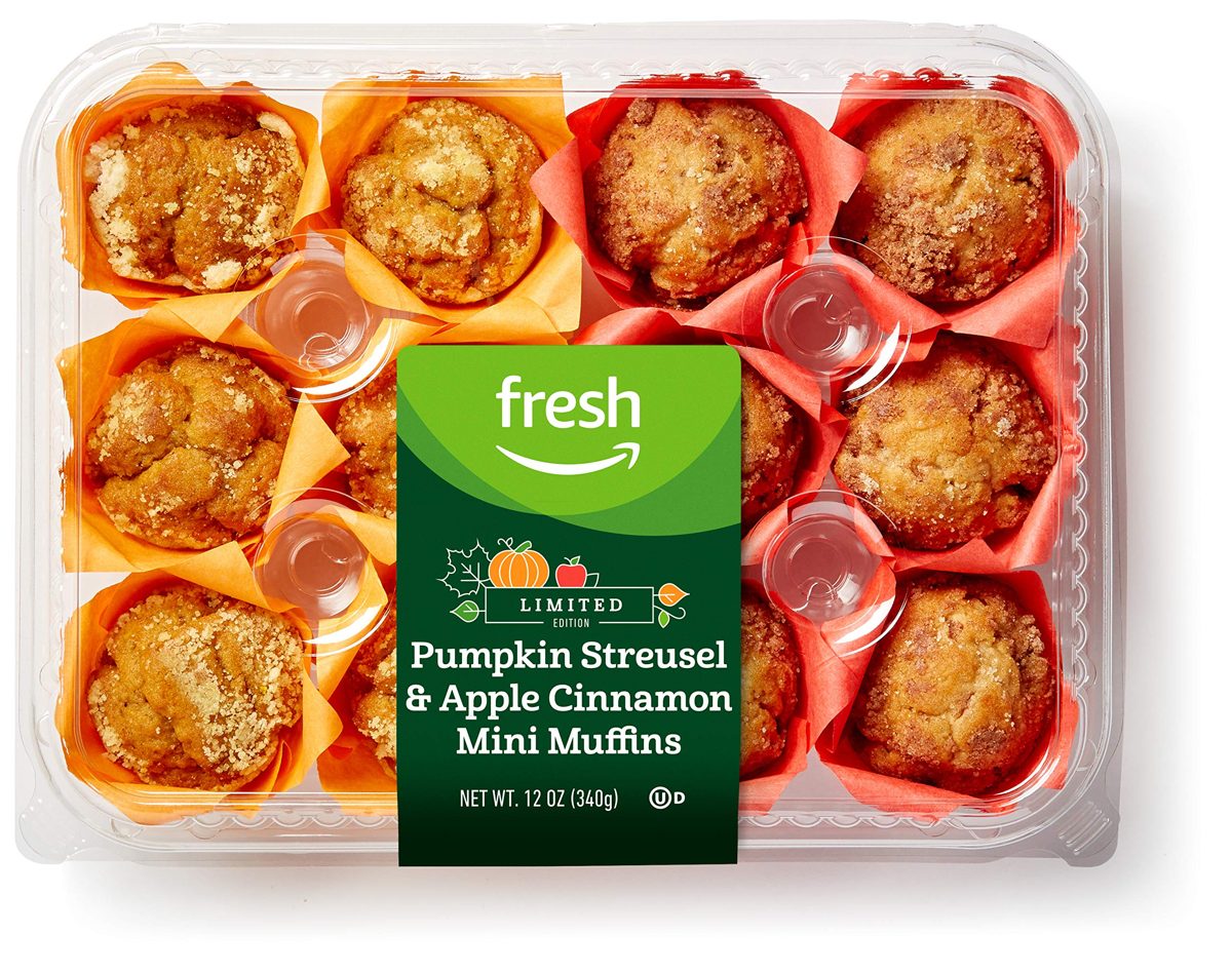 Fresh Brand – Pumpkin Streusel & Apple Cinnamon Mini Muffins, 12 oz (12 ct) (Seasonal)