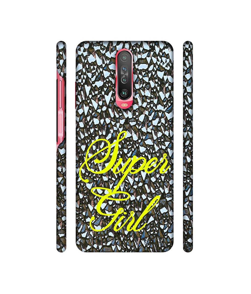 Amazon Brand - Solimo Designer Super Girl On Foil 3D Printed Hard Back Case Mobile Cover for Poco X2 / Mi Redmi K30