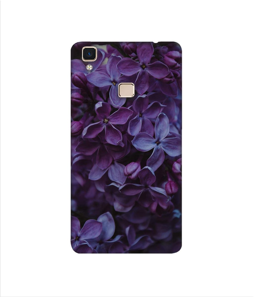 Amazon Brand - Solimo Designer Purple Flowers 3D Printed Hard Back Case Mobile Cover for Vivo V3 Max