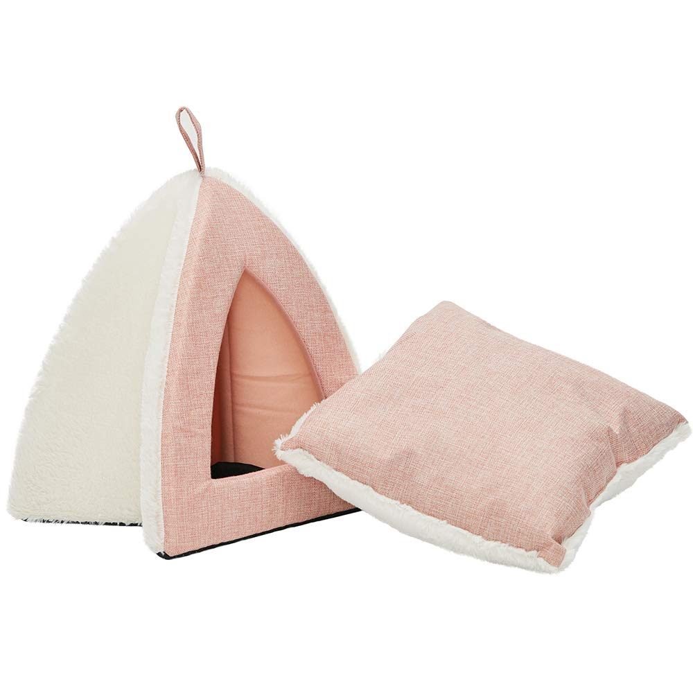 UMI. Essential Soft and Comfortable Cat Bed, medium, pink