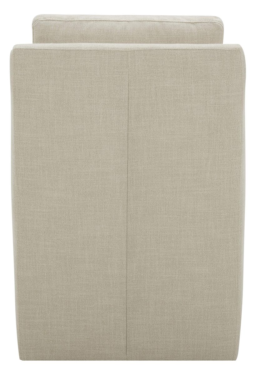 Amazon Brand – Stone & Beam Vivianne Modern Upholstered Dining Chair with Casters, 24.4"W, Linen
