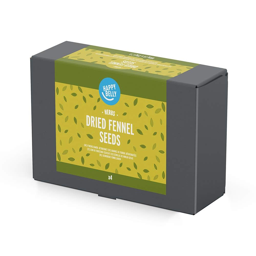Amazon Brand - Happy Belly - Dried Fennel Seeds, 4x25 g