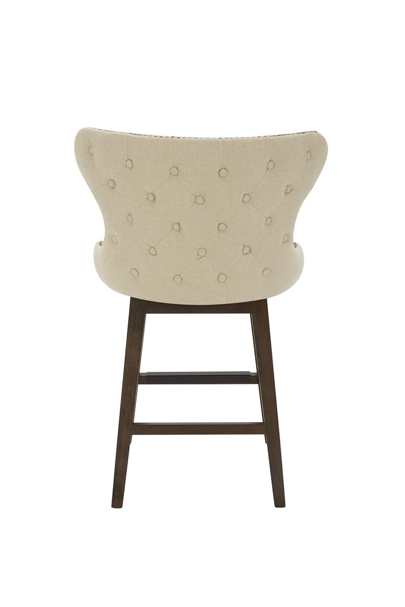 Amazon Brand – Stone & Beam Louise Memory Swivel Counter-Height Barstool, 38.2"H, Hemp