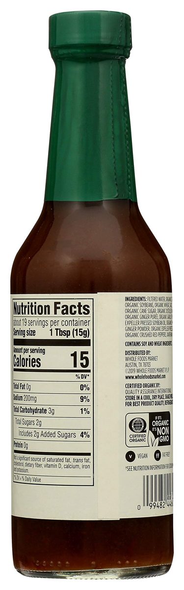365 Everyday Value, Organic Soy Ginger Sauce, 10 oz