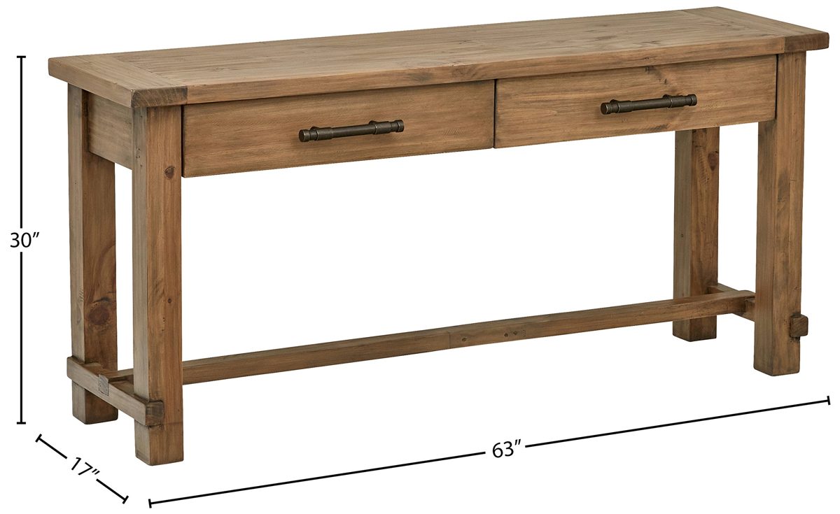 Amazon Brand – Stone & Beam Ferndale Rustic Console Table, 63"W, Sandstone
