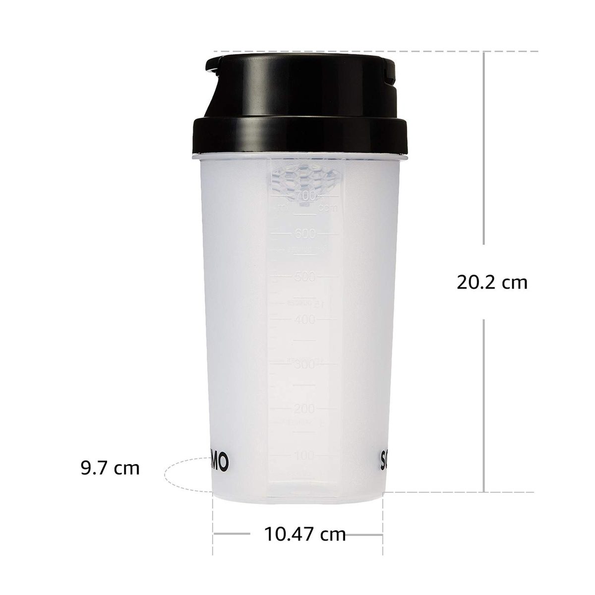 Amazon Brand - Solimo Shaker Bottle 700ml (Flip lid)