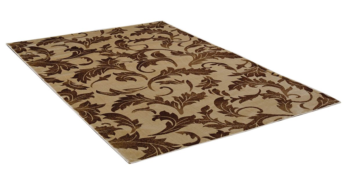 Ravenna Home Amore Rug, 8'W x 10'L, Stylized Leaf Design