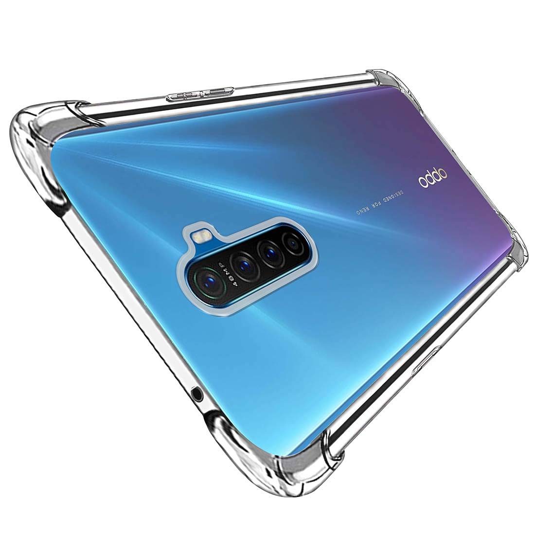 Amazon Brand - Solimo Mobile Cover (Soft & Flexible Back case) for Oppo Reno Ace/Realme X2 Pro, (Transparent)