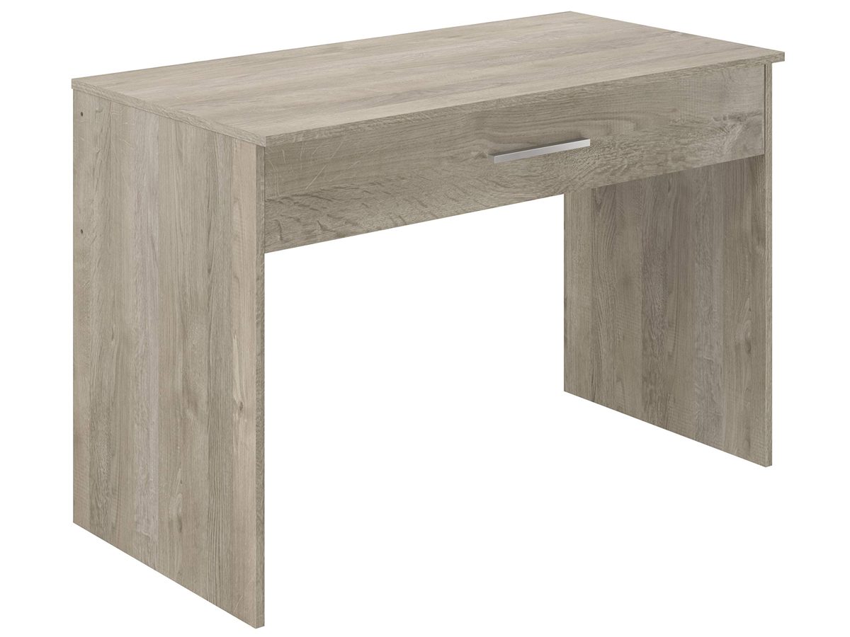 Amazon Brand - Movian Indre 1-Drawer Desk, 56 x 110 x 73cm, Light Brown/Oak Foil Finish