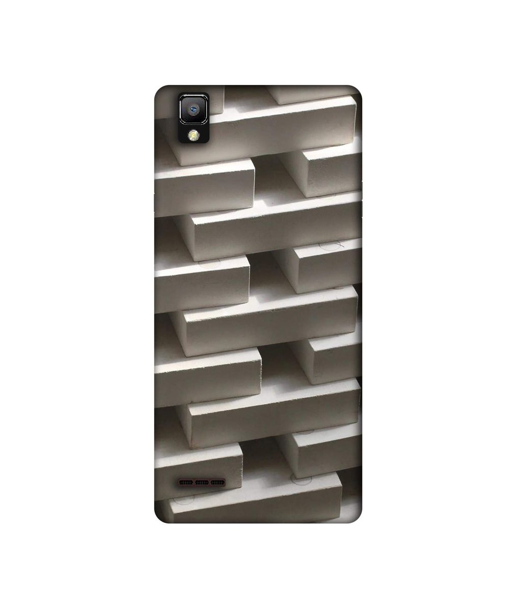 Amazon Brand - Solimo Designer Marble Blocks 3D Printed Hard Back Case Mobile Cover for Oppo A35