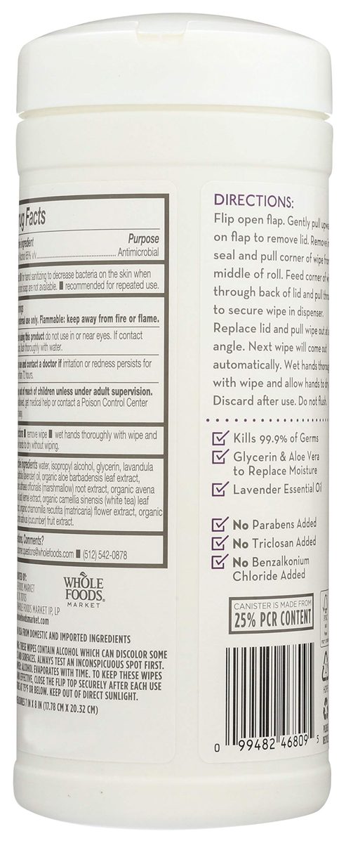 365 Everyday Value, Hand Sanitizer Wipes, Lavender, 40 ct