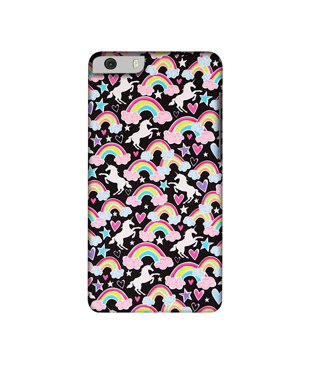 Amazon Brand - Solimo Designer Unicorn Texture 3D Printed Hard Back Case Mobile Cover for Micromax Canvas Knight 2 E471
