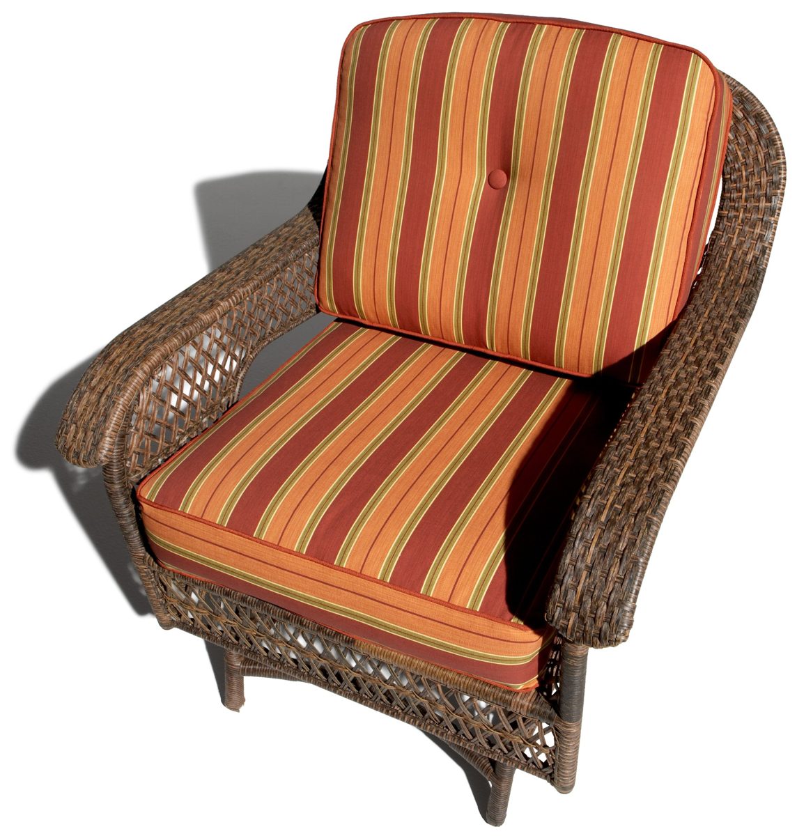 Strathwood All-Weather Cashmere Wicker Motion Chair with Ottoman