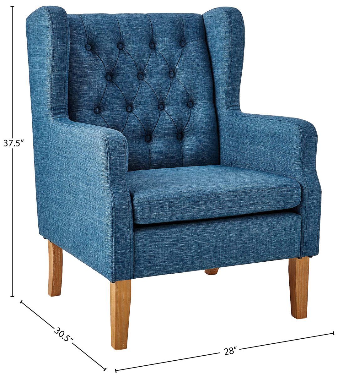 Amazon Brand – Ravenna Home Margaret Modern Living Room Chair, 28"W, Blue