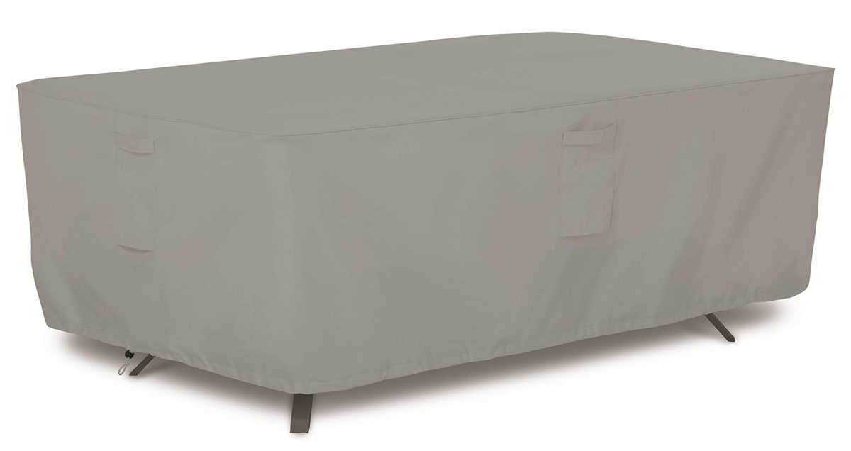 AmazonBasics 56-175-016701-PL Patio Rectangular Dining Table Cover, 72", Grey