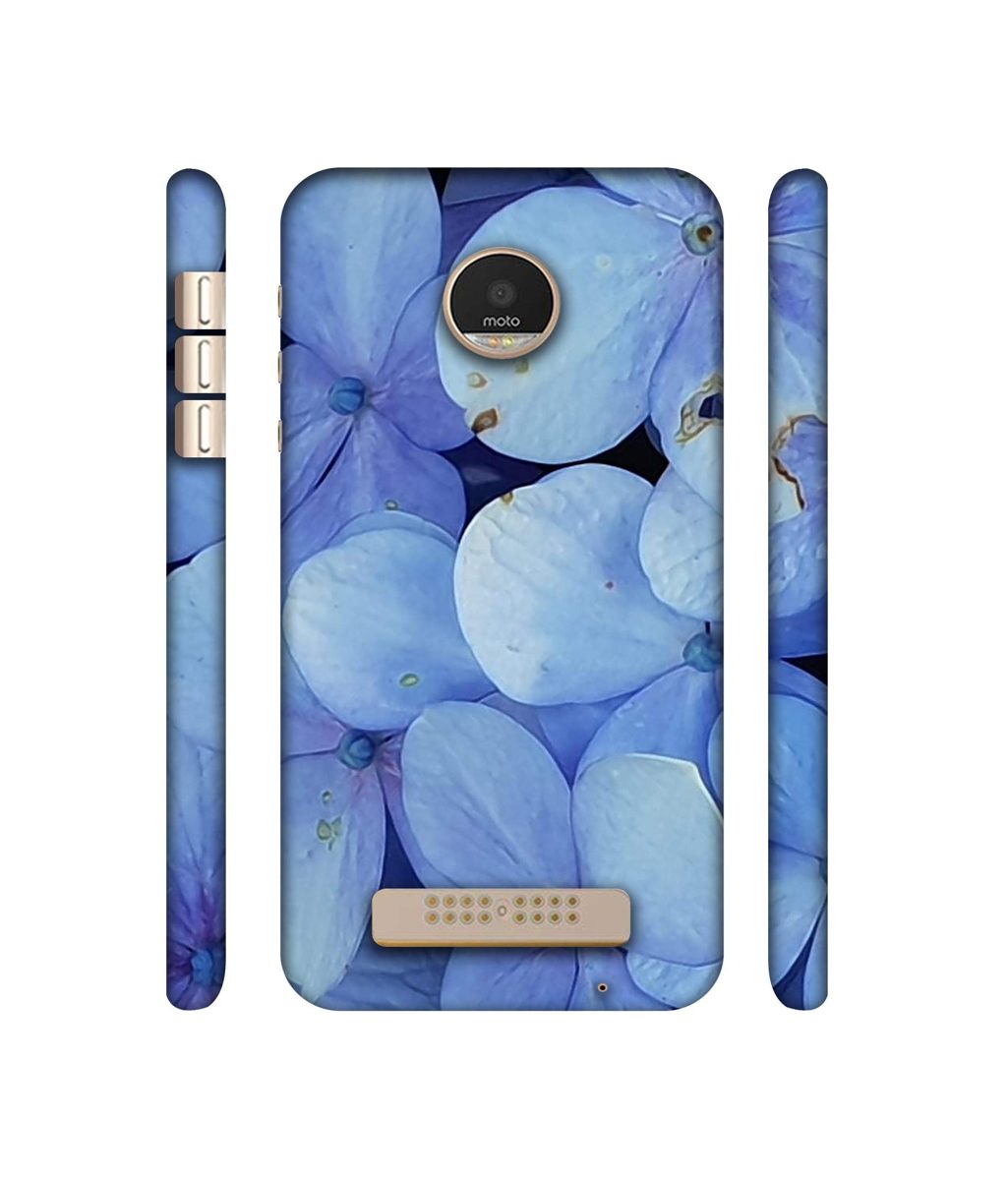 Amazon Brand - Solimo Designer Light Blue Flower Photography 3D Printed Hard Back Case Mobile Cover for Motorola Moto Z Play