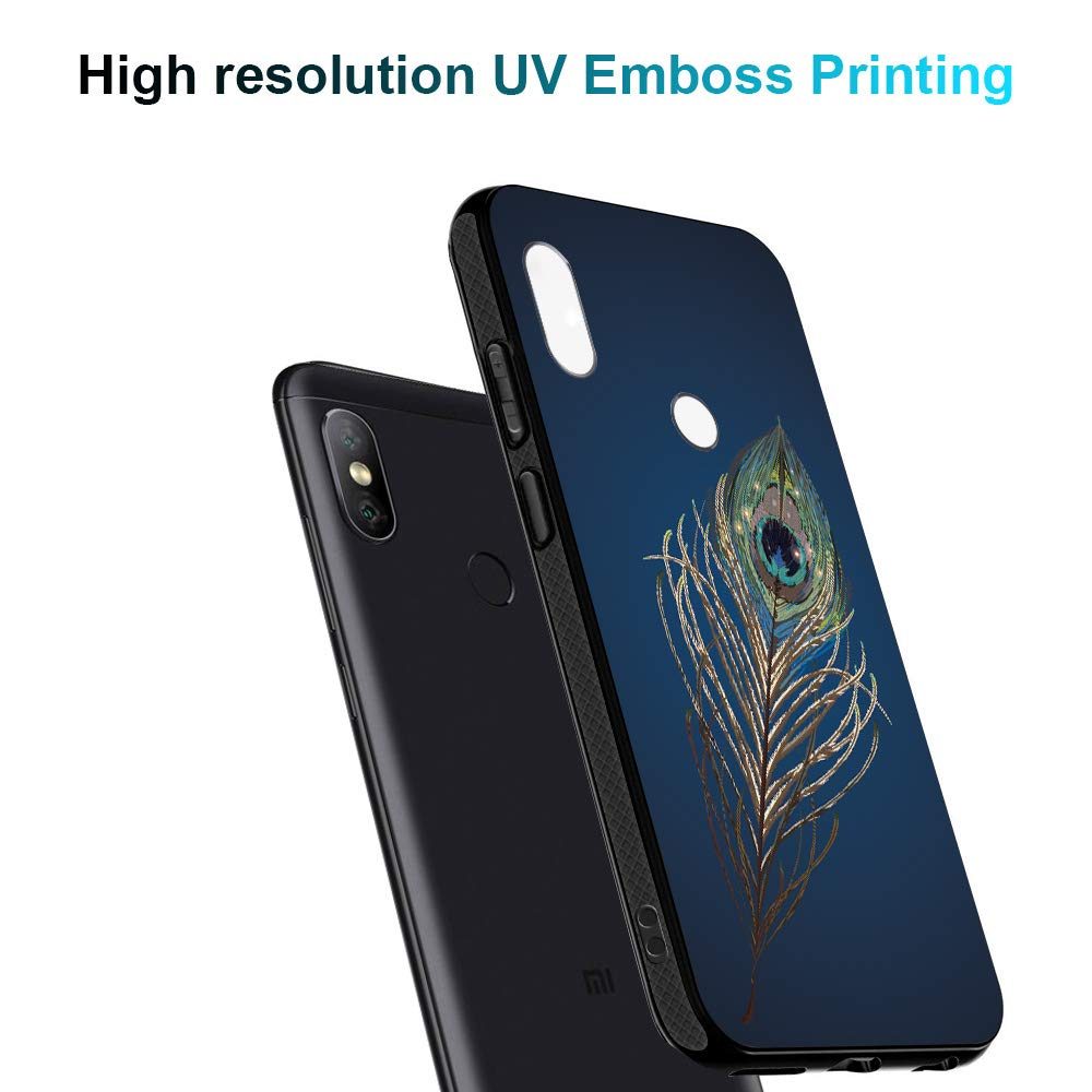 Amazon Brand - Solimo Designer Peacock Feather Printed Hard Back Case Mobile Cover for Redmi Note 5 Pro