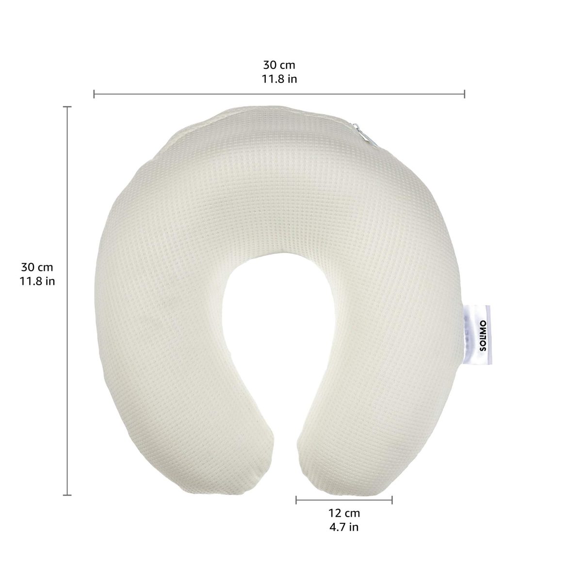 Amazon Brand - Solimo Memory Foam Neck Pillow with Cover