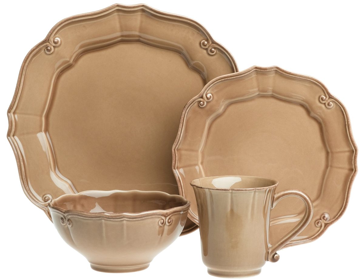 Pinzon Country Crafts 4-Piece Place Setting, Service for 1, Cardamom