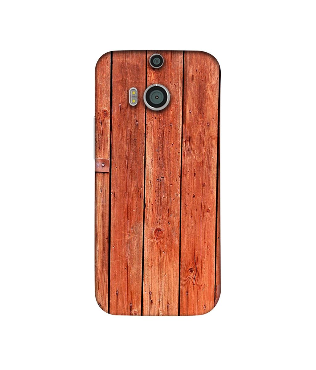 Amazon Brand - Solimo Designer Wooden Door 3D Printed Hard Back Case Mobile Cover for HTC One M8