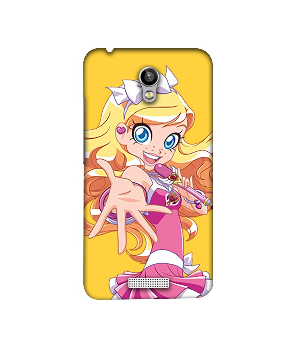 Amazon Brand - Solimo Designer Singing Girl Vector 3D Printed Hard Back Case Mobile Cover for Micromax Canvas Spark Q380