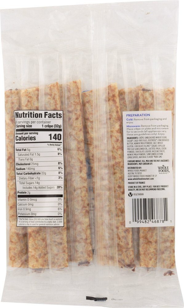 Whole Foods Market, Chocolate Filled Crepes, 6 CT (Frozen)