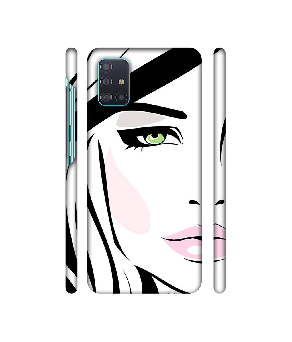 Amazon Brand - Solimo Designer Lady Vector 3D Printed Hard Back Case Mobile Cover for Samsung Galaxy A51