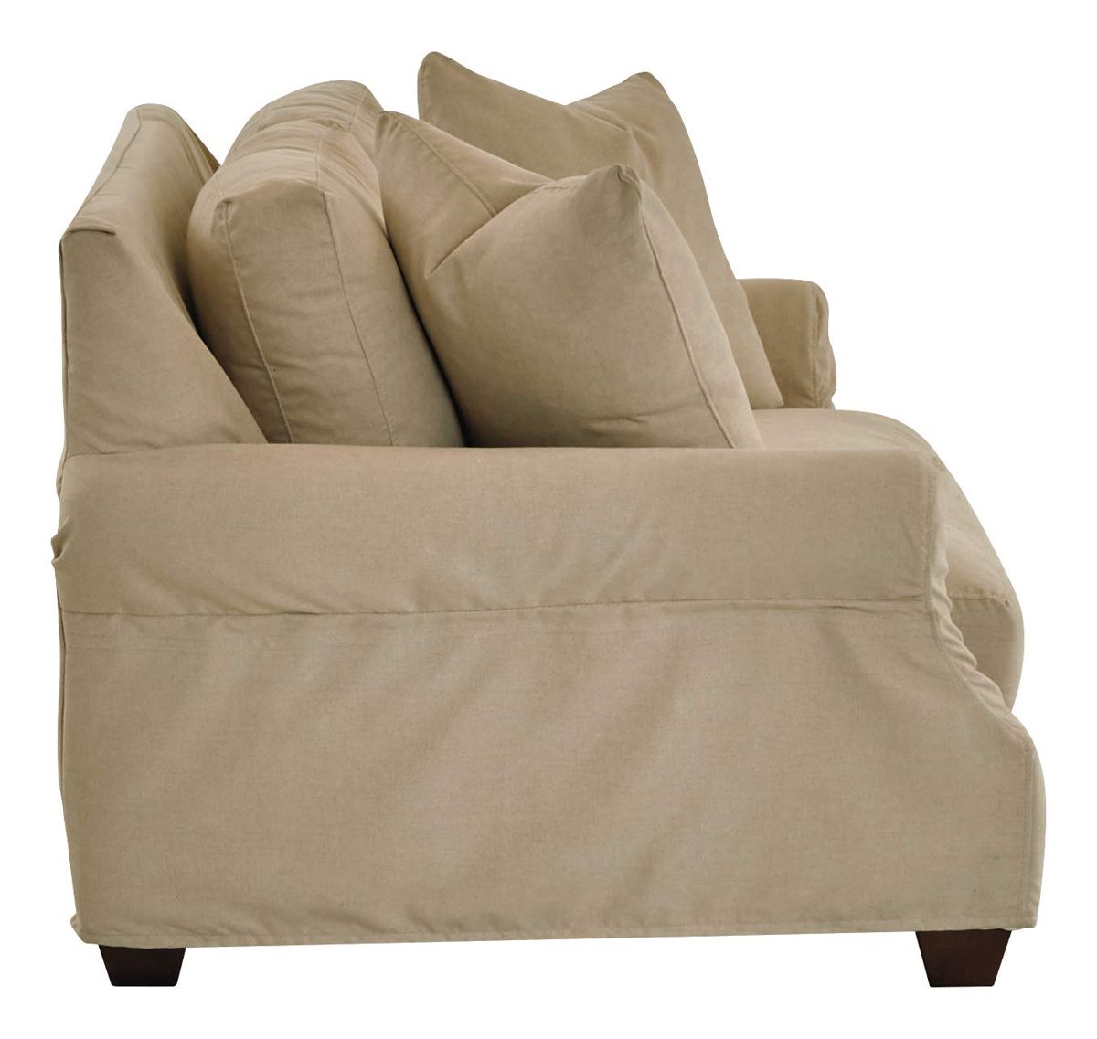 Amazon Brand – Stone & Beam Conner Slipcover Love Seat Sofa Couch, 61"W, Linen