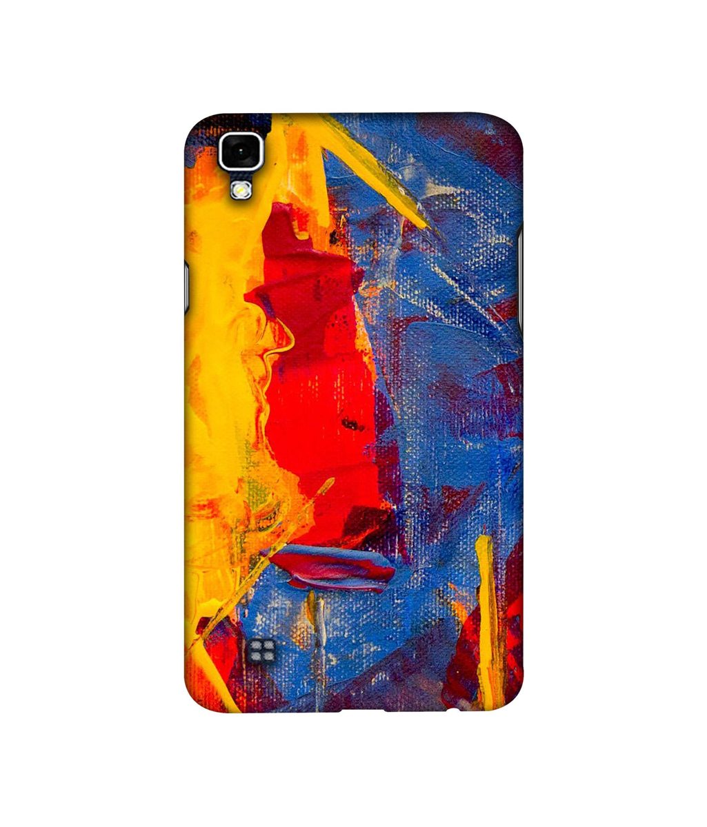 Amazon Brand - Solimo Designer Yellow and Dark Blue Canvas 3D Printed Hard Back Case Mobile Cover for LG X Power