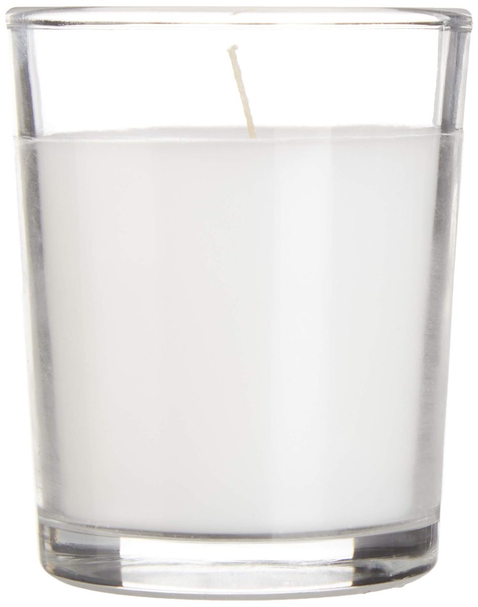 AmazonBasics Unscented Shot Glass Votive Candles, 12-Pack