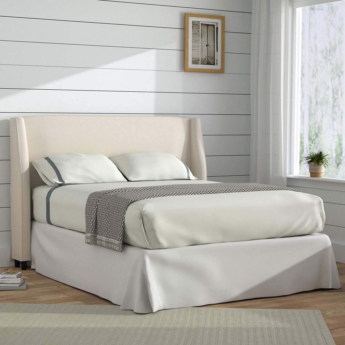 Stone & Beam Glenwilde Full Headboard, 69" W, Cream