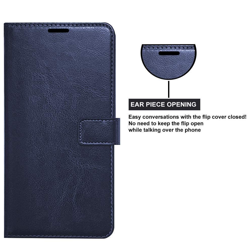 Amazon Brand - Solimo Flip Leather Mobile Cover (Soft & Flexible Back case) for Samsung Galaxy M31 (Blue)