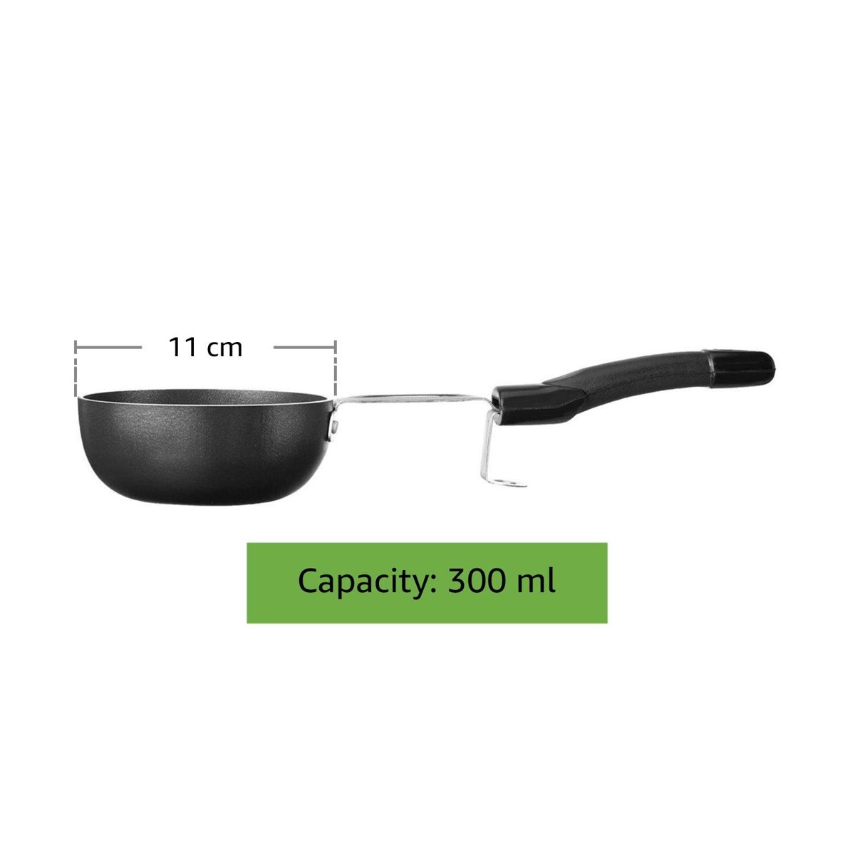 Amazon Brand - Solimo Non-Stick Tadka Pan, 11cm/300