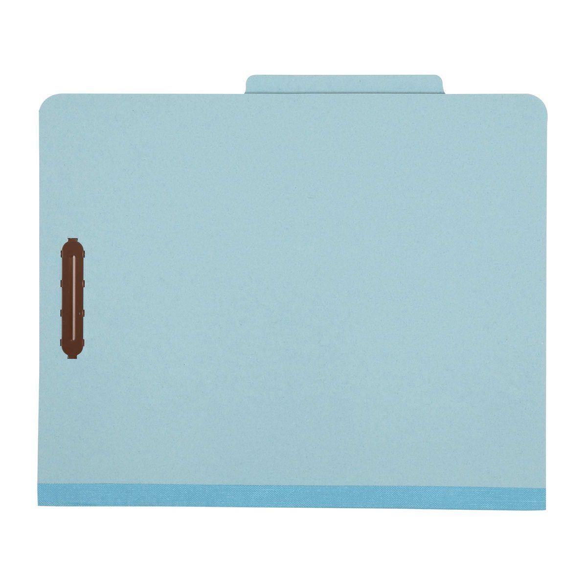 AmazonBasics Classification Folder- 100% Recycled, 2 Dividers, 2" Embedded, Letter, Light Blue, 10 per Box