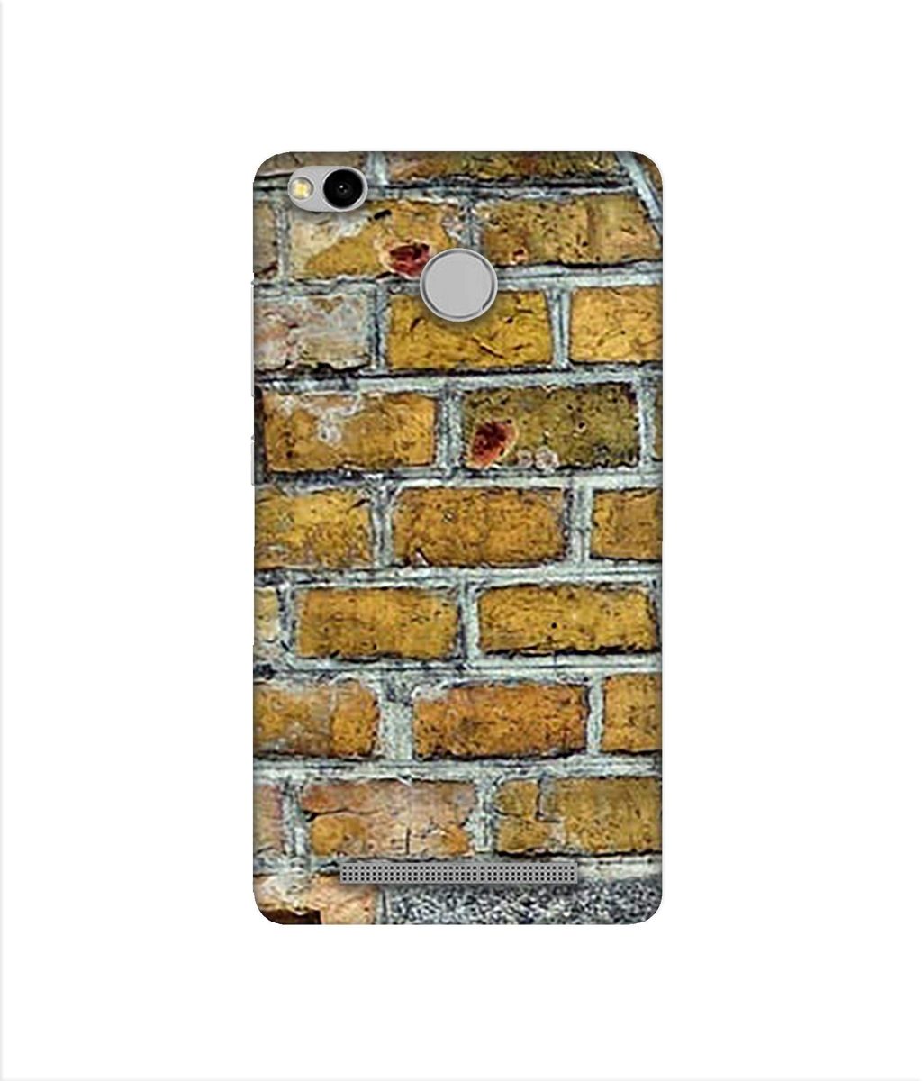 Amazon Brand - Solimo Designer Yellowesh Brick Texture 3D Printed Hard Back Case Mobile Cover for Xiaomi Redmi 3S Prime