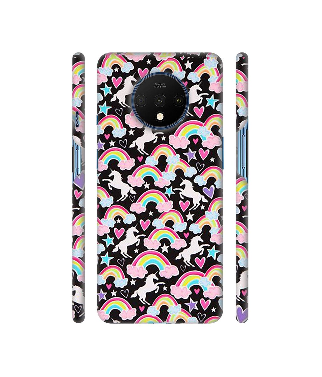 Amazon Brand - Solimo Designer Unicorn Texture 3D Printed Hard Back Case Mobile Cover for OnePlus 7T
